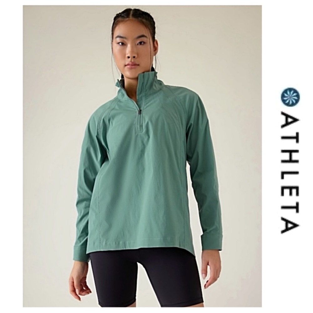 💫NWTS-$160 ATHLETA Advantage Poplin Top Large Quick Dry Lightweight Shirt Top